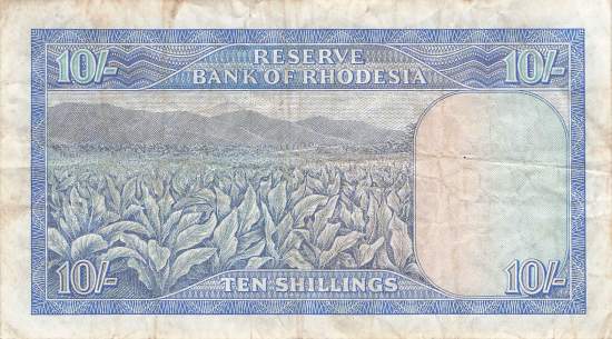 10 Shillings Rhodesien 1968 p27b